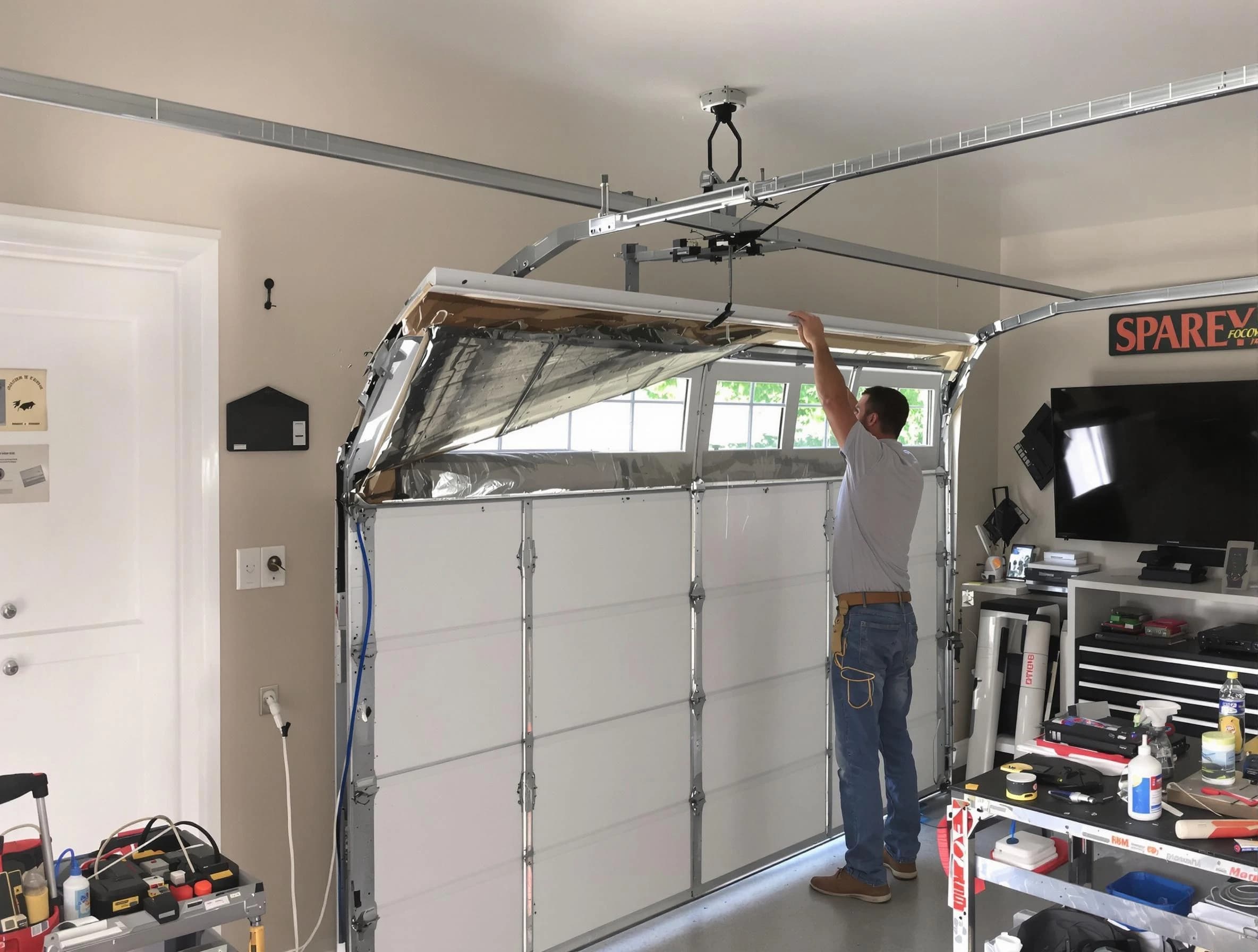 Garage door section replacement by Orangetown Garage Door Repair in Orangetown