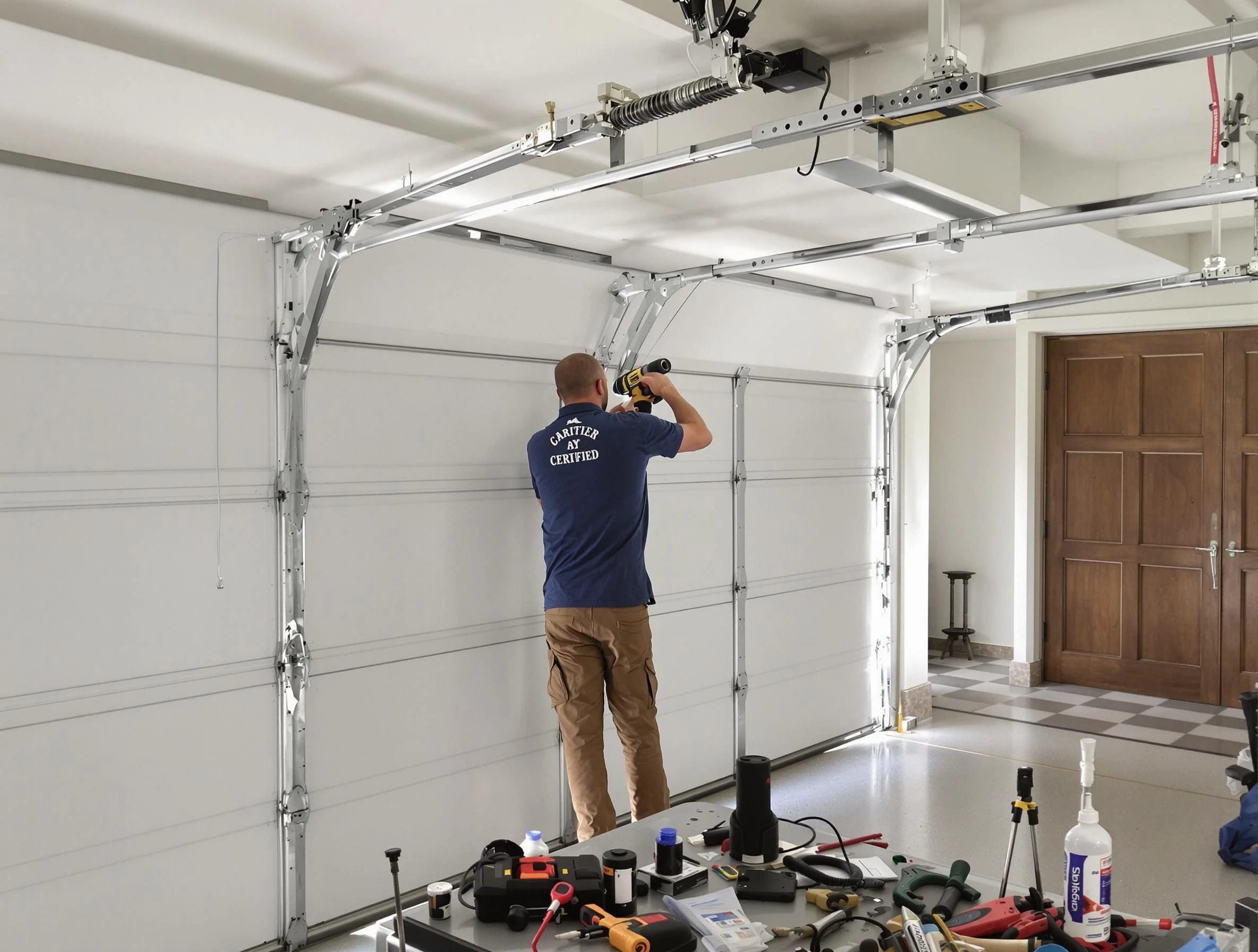 Orangetown Garage Door Repair certified technician performing precision garage door repair in Orangetown