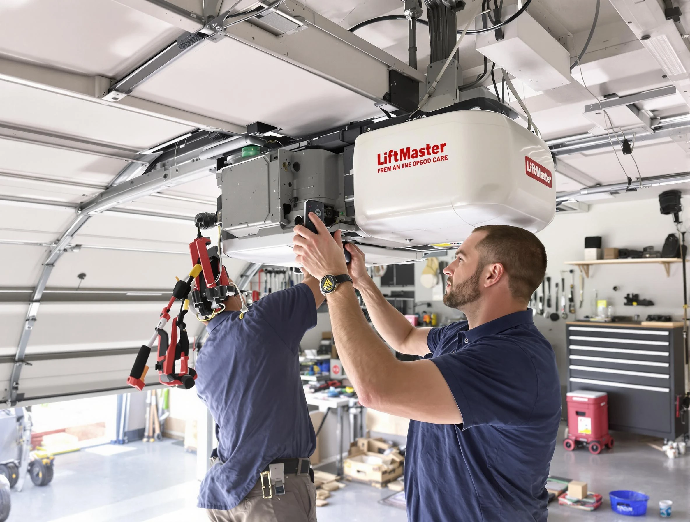 Orangetown Garage Door Repair technician performing advanced diagnostics on garage opener in Orangetown