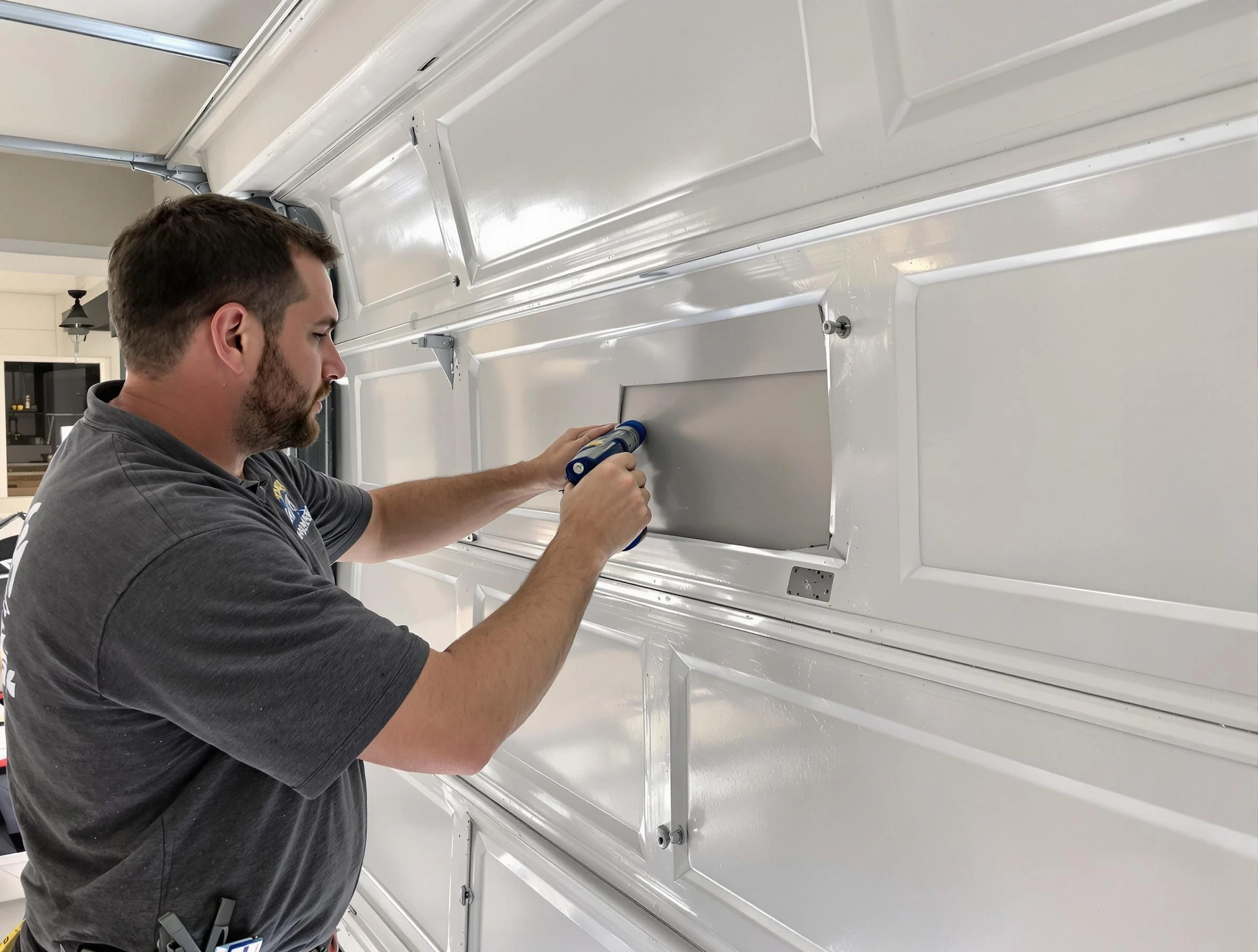 Garage door panel repair by Orangetown Garage Door Repair in Orangetown