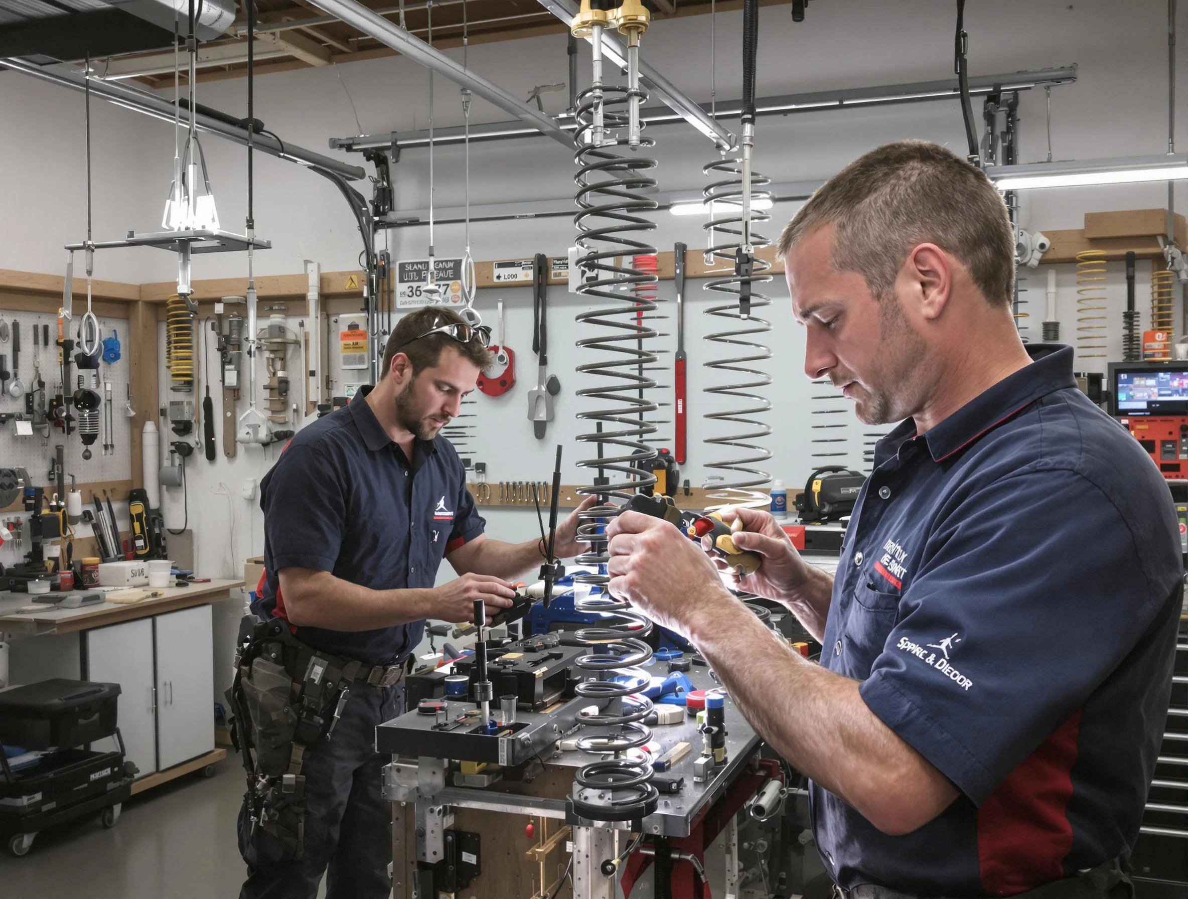 Garage door spring repair service by Orangetown Garage Door Repair in Orangetown